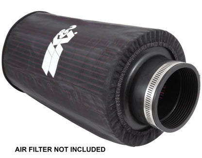 K&N Universal Round Tapered Filter Wrap - Black - 6in Base ID x 4.625in Top ID x 9in Height RE-0810PK