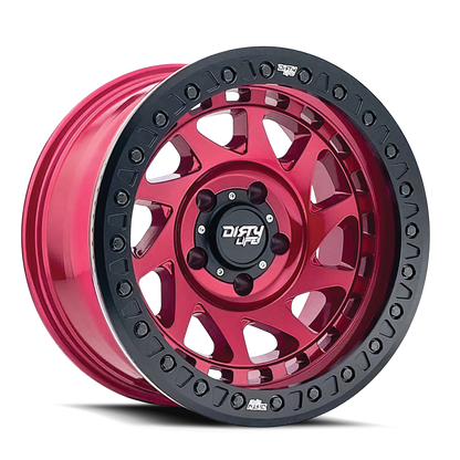 Dirty Life Wheels 9313 Enigma Race Series Crimson Candy Red Wheels 9313-7973R12