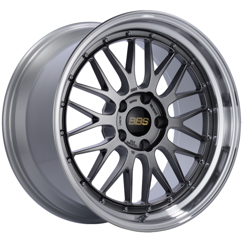 BBS LM 19x8.5 5x112 ET32 Diamond Black Center Diamond Cut Lip Wheel -82mm PFS/Clip Required LM269DBPK