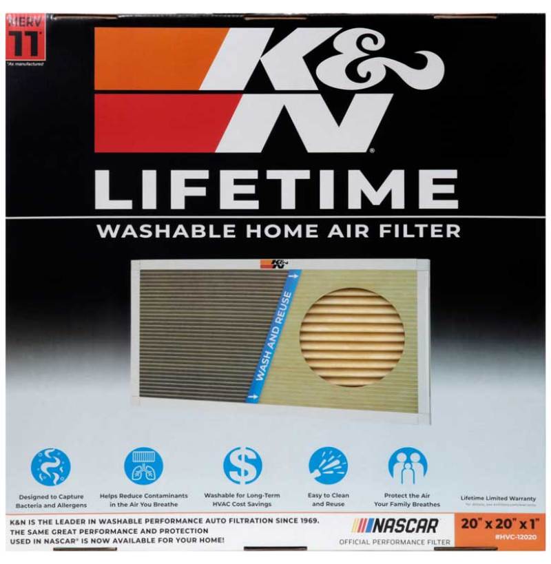 K&N HVAC Filter - 20 x 20 x 1 HVC-12020