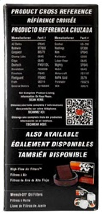 K&N Cellulose Media Fuel Filter 2.125in OD x 5.438in L PF-2500