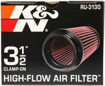 K&N Filter Universal Rubber Filter 3 1/2 inch Flange 4 5/8 inch Base 3 1/2 inch Top 7 inch Height RU-3130