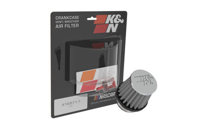 K&N Universal Chrome Filter 1 3/8 inch FLG / 2 1/2 inch Base / 2 inch Top / 2 1/4 inch Height RC-0790