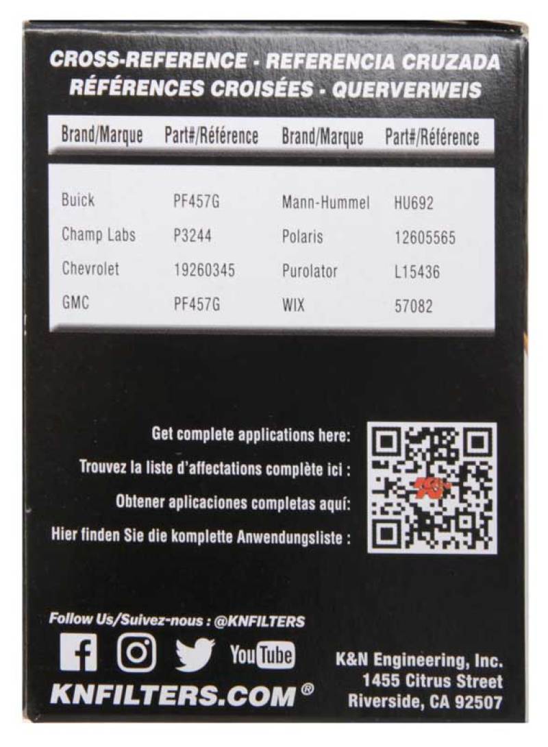 K&N Saturn/Chevrolet/Saab/Pontiac/Vauxhall Cartridge Oil Filter HP-7000