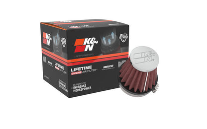 K&N Universal Chrome Filter 2.125 in Flange ID / 3in Base OD / 2in Top OD / 2.75in Height RC-2340