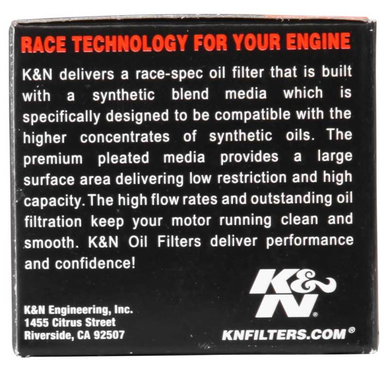 K&N Suzuki / Hyosung 1.75in OD x .5in ID x 1.563in H Oil Filter KN-131