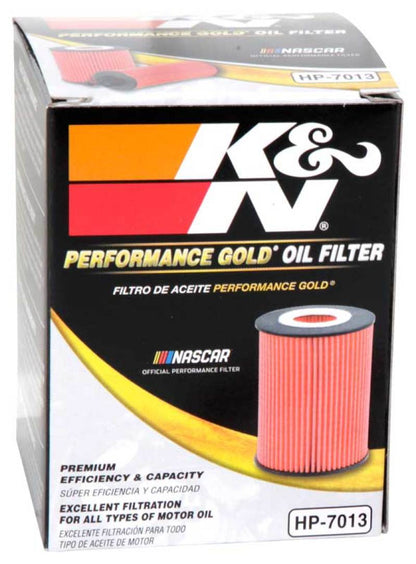 K&N 07-09 Mazdaspeed3 Performance Gold Oil Filter (OEM style cartridge filter) HP-7013
