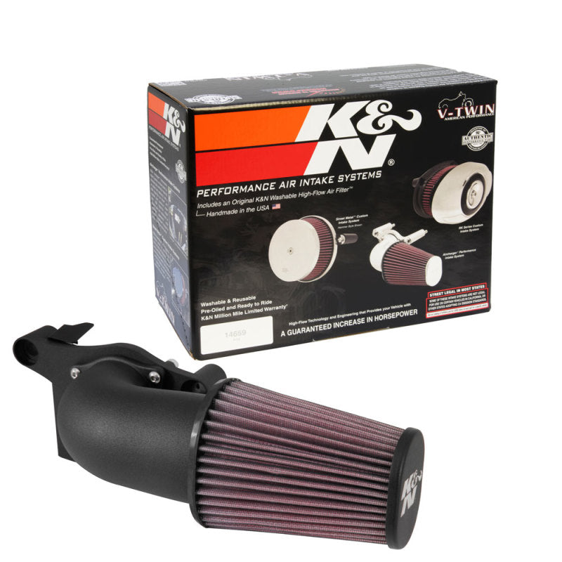 K&N 2017 Harley-Davidson H/D Touring Models Aircharger Performance Intake - Black 63-1138