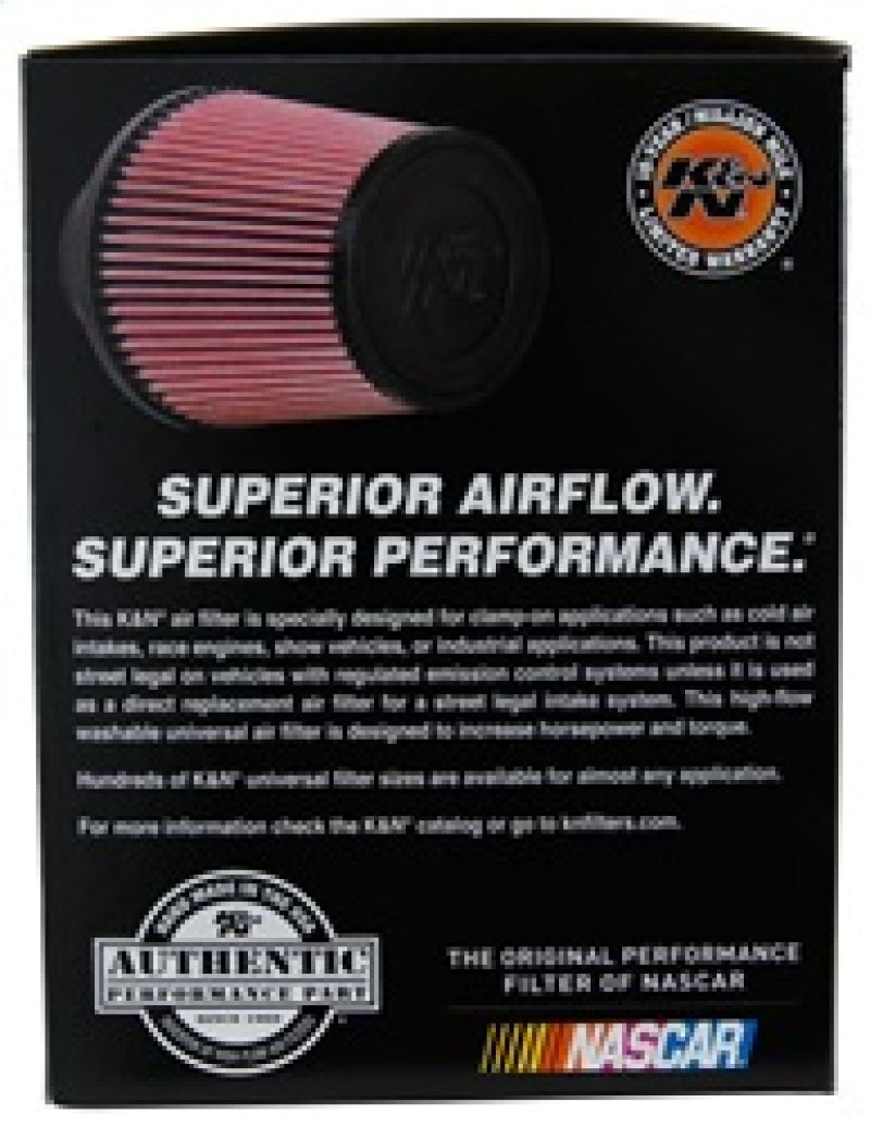 K&N Universal Rubber Filter 3 1/2inch ID FLG / 6inch Base / 4-5/8inch Top / 6inch Height RE-0950