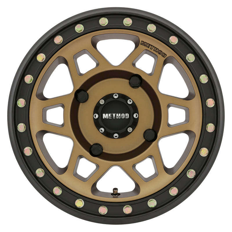 Method Race Wheels MR405 UTV Beadlock Matte Bronze Wheels with Black Ring MR40557047943B