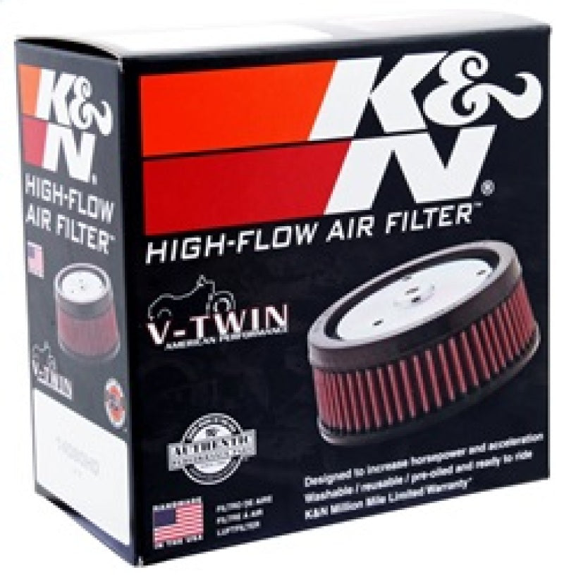 K&N 4in ID / 5.5in OD / 2in H Custom Assembly Filter designed to fit Harley-Davidson Motorcycle RK-3201