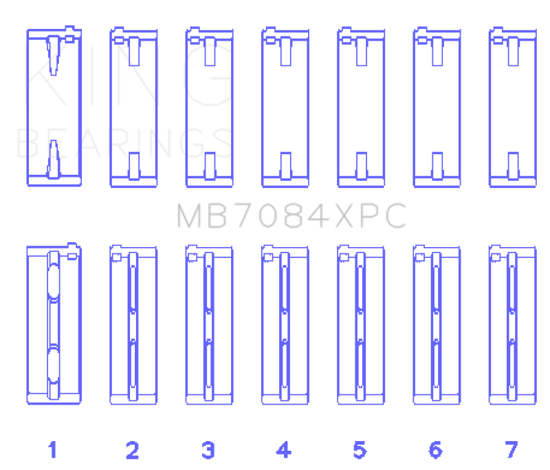 King XP-Series Coated Main Bearings MB7084XPCSTDX