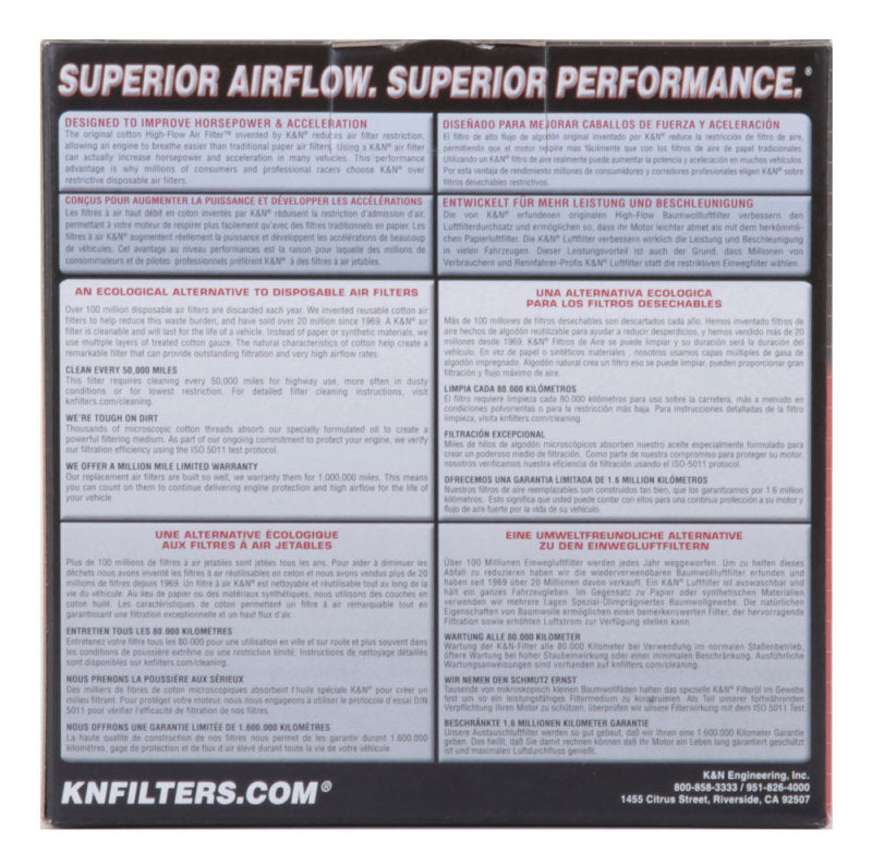 K&N Custom Air Filter Round 4.5in ID / 5.875in OD / 1.75in Height E-3180