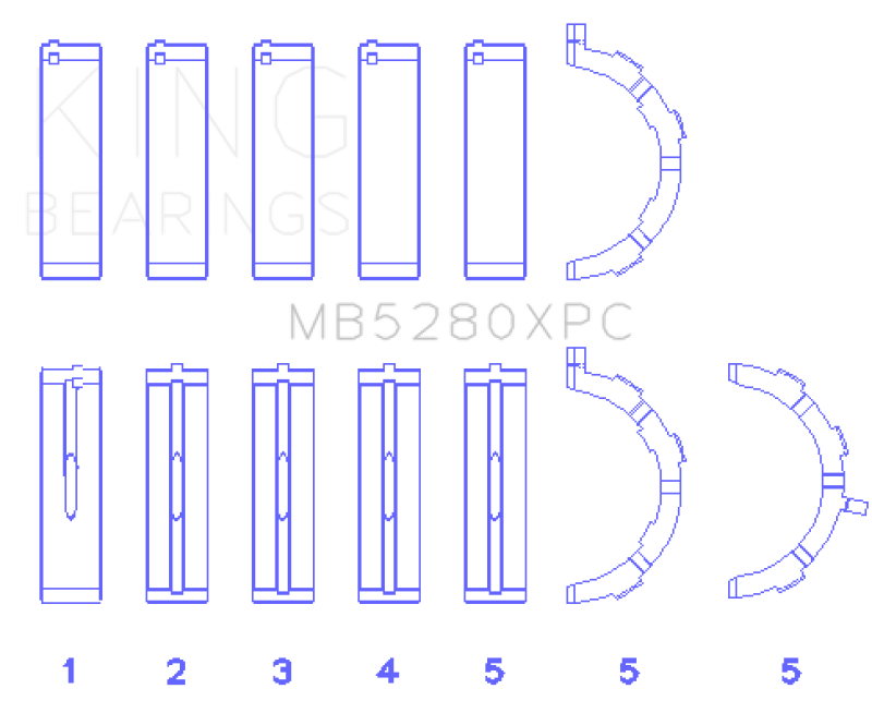 King XP-Series Main Bearings MB5280XPC