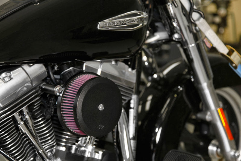 K&N 99+ Harley Davidson Street Metal Intake System - Hammer Black RK-3933B
