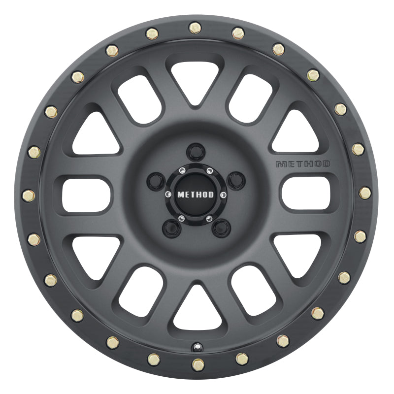 Method Race Wheels MR309 Grid Titanium Wheels with Matte Black Lip MR30989058818