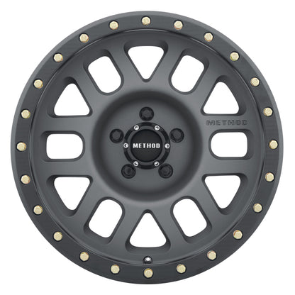 Method Race Wheels MR309 Grid Titanium Wheels with Matte Black Lip MR30989058818