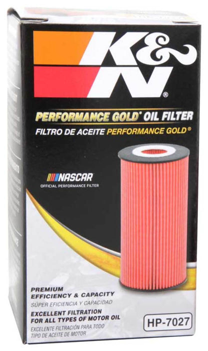 K&N Performance Oil Filter for 09-19 GM 1.4L / 1.6L / 1.8L w/ Hengst Filter Housing HP-7027