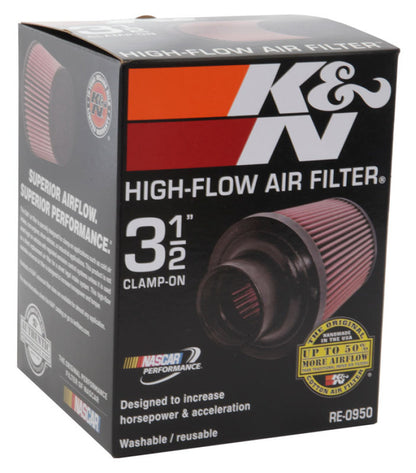 K&N Universal Rubber Filter 3 1/2inch ID FLG / 6inch Base / 4-5/8inch Top / 6inch Height RE-0950