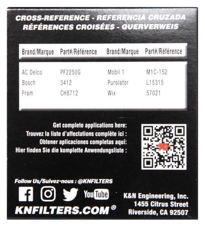 K&N Oil Filter OIL FILTER AUTOMOTIVE HP-7002