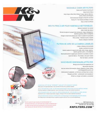 K&N 05-14 VW Jetta 2.5L 2.0L / EOS Cabin Air Filter VF3013