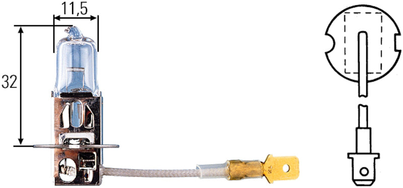 Hella Bulb H3 12V 100W Ylw Str H83135121