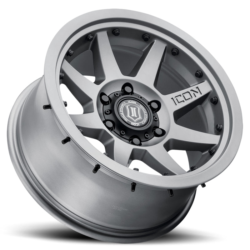 ICON Rebound Pro 17x8.5 6x5.5 25mm Offset 5.75in BS 95.1mm Bore Titanium Wheel 21817859057TT