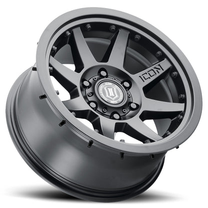 ICON Rebound Pro 17x8.5 6x5.5 25mm Offset 5.75in BS 95.1mm Bore Satin Black Wheel 21817859057SB