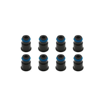 BLOX Racing 14mm Adapter Top (1/2in) w/Viton O-Ring & Retaining Clip (Set of 8) BXEF-AT-14S-8