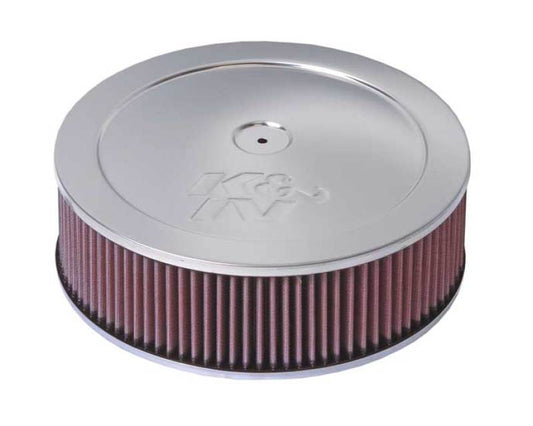 K&N Custom Round Filter 5-1/8in FLG / 11in Dia / 4-3/4in H w/VENT 60-1180