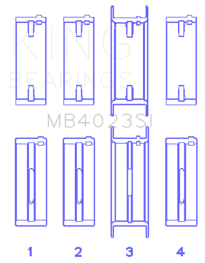 King SI-Series Main Bearings MB4023SI