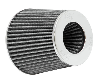 K&N Universal Filter Chrome Round Tapered White - 4in Flange ID x 1.125in Flange Length x 5.5in H RG-1001WT