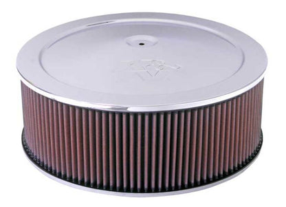 K&N 14in Red Custom Air Cleaner Assembly - 5.125in ID x 14in OD x 6.625in H 60-1270