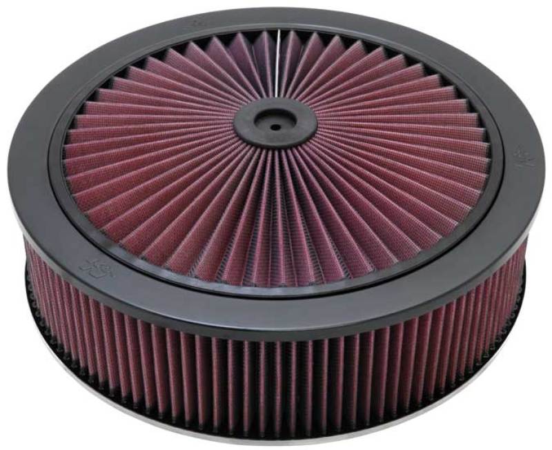 K&N X-Stream Top Filter Black 14 inch OD 5.125 inch Neck Flange 5.875 inch H 66-3020