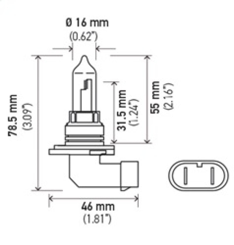 Hella Bulb 9005/HB3 12V 65W P20d T4 LONGLIFE 9005LL