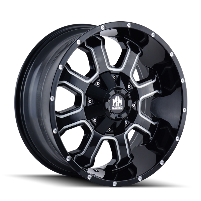 Mayhem Fierce 8103 Series Gloss Black Wheels with Milled Spokes 8103-2976M