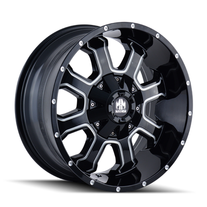 Mayhem Fierce 8103 Series Gloss Black Wheels with Milled Spokes 8103-2976M