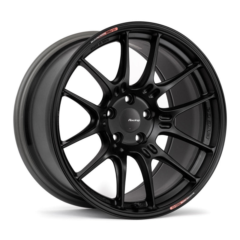 Enkei GTC02 19x8.5 5x120 35mm Offset 75mm Bore Black Wheel 534-985-1235BK