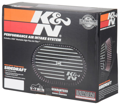 K&N Street Metal Intake System for 02-06 Harley Davidson Road King F/I 88cl Side Draft Dyna/Softail RK-3953