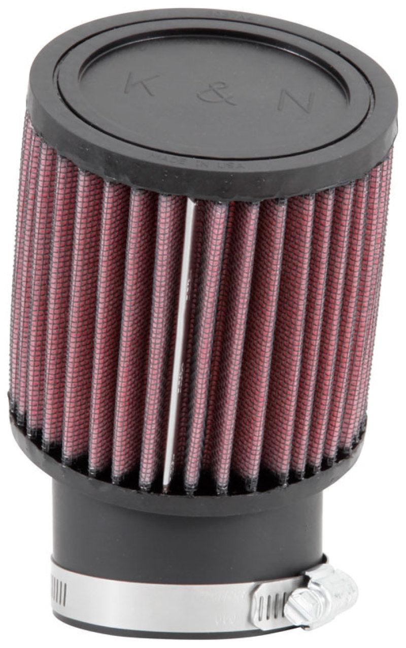 K&N Filter Universal Rubber Round Straight Filter 20 Deg Angled 2-7/16in Flange 3-3/4in OD 4in H RU-1750