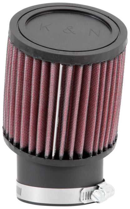 K&N Filter Universal Rubber Round Straight Filter 20 Deg Angled 2-7/16in Flange 3-3/4in OD 4in H RU-1750