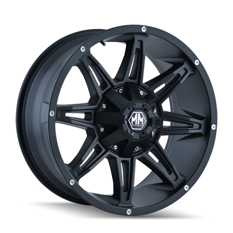 Mayhem 8090 Rampage 18x9 / 8x180 BP / -12mm Offset / 124.1mm Hub Matte Black Wheel 8090-8978MB