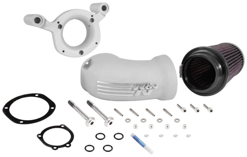K&N 08-17 Harley-Davidson Touring Models Performance Air Intake System - Silver 63-1134S