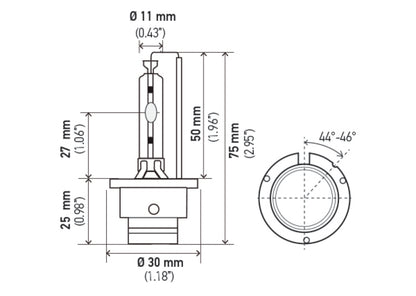 Hella Xenon D2S Bulb P32-2d 85V 35W 4300k D2S 4300 K