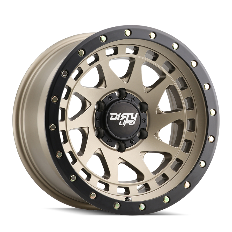 Dirty Life Wheels 9311 Enigma Pro Street Series Satin Gold Wheels 9311-7983MGD38