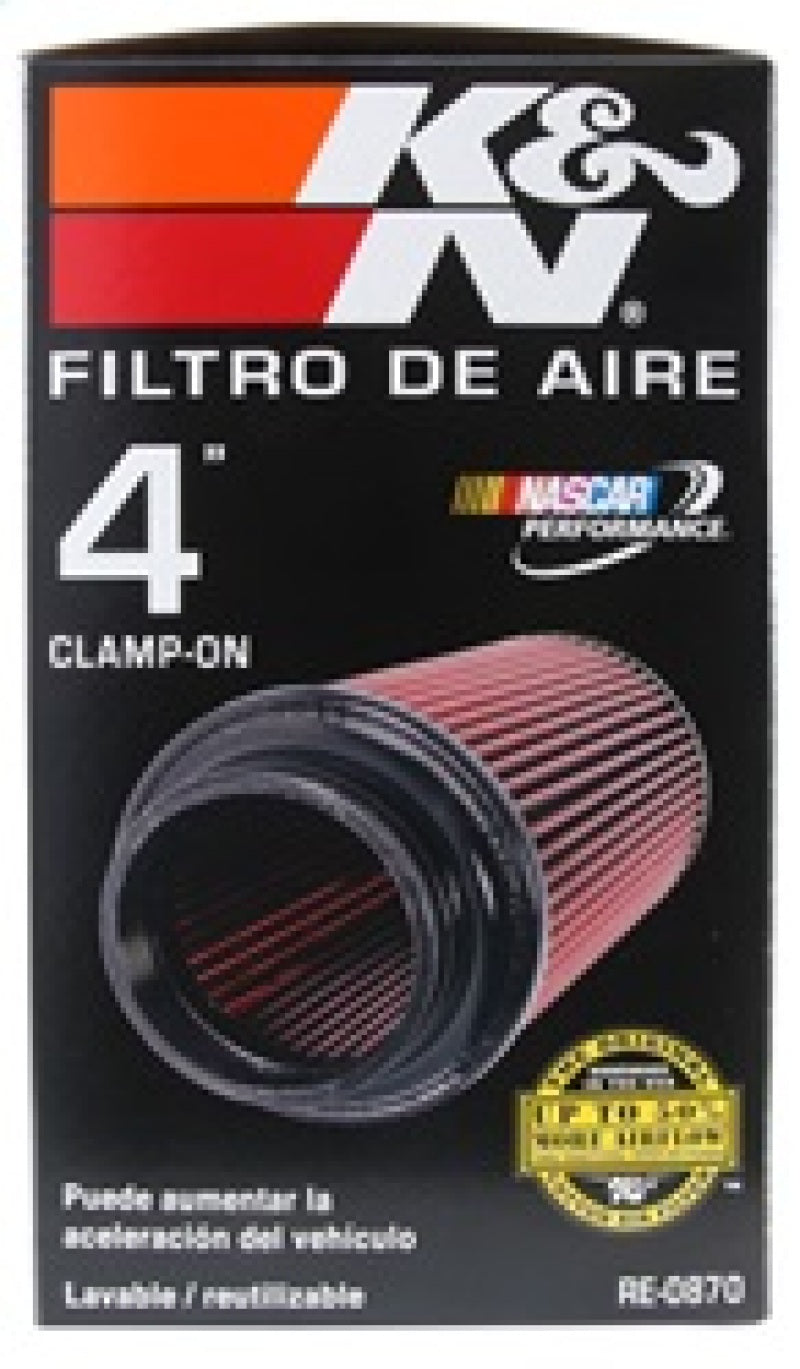 K&N Universal Rubber Filter 4inch FLG / 6inch OD-B / 4-5/8inch OD-T / 9inch H RE-0870