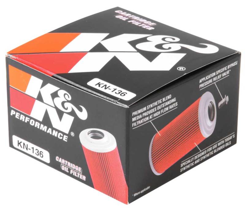 K&N Suzuki / Betamotor 2.375in OD x 1.25in H Oil Filter KN-136