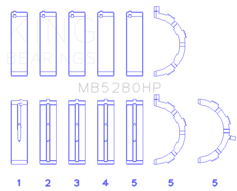 King HP-Series Main Bearings MB5280HP026
