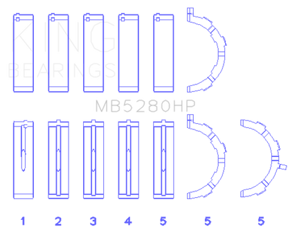 King HP-Series Main Bearings MB5280HP026