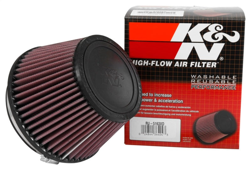 K&N Filter Universal X Stream Clamp-On 5in Flange 6.5in Base 4 1/2in Top 4 1/8in Height RU-5163XD